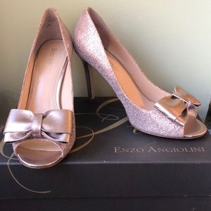 Rose gold high heels